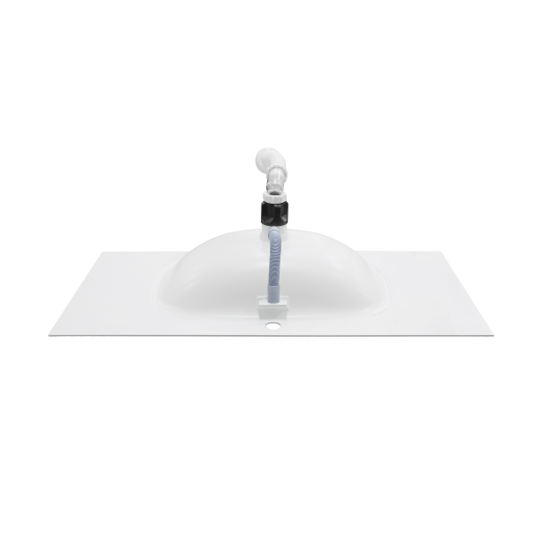 Раковина накладная алюминиевая M115W100 белый мат 