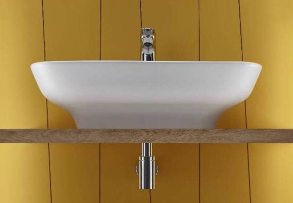 EGE112-00 раковина подвесная STRUKTURA с отв. д/смесителя, с переливом /55x40/(белый) 