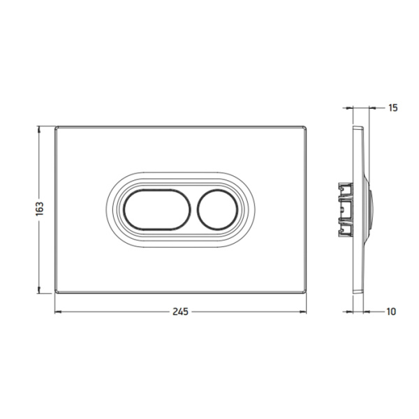 Artceram Смывная клавиша ATELIER, цвет хром глянцевый 