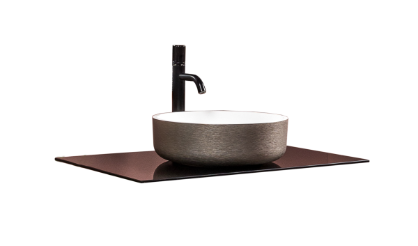 Столешница стекло 80см прямая BLACK 