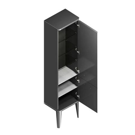 Kerama Marazzi Пенал POMPEI напольный\подвесной 150, черный глянцевый (замена PO.N.150\BLK) 