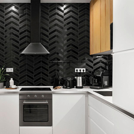 CHEVRON WALL BLACK RIGHT 