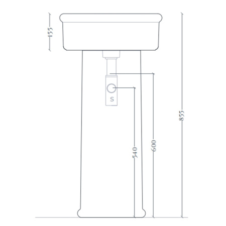 ARTCERAM Brera Пьедестал для раковин BRERA, цвет черный матовый 