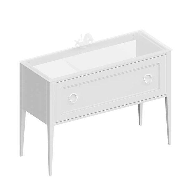 Kerama Marazzi Тумба PLAZA Classic NEO напольная 1 ящик 120, белая матовая 