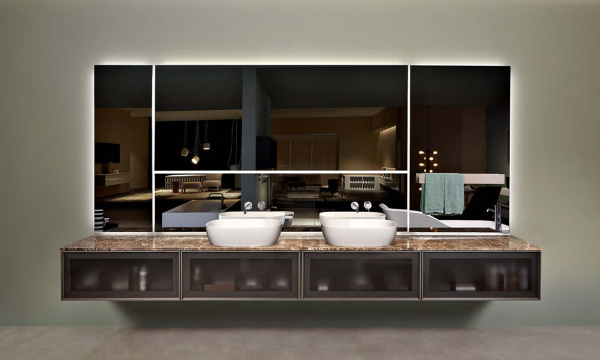 ANTONIO LUPI AYATI Излив для раковины 198 мм., настенный, внешняя часть, полированная нержавеющая сталь 