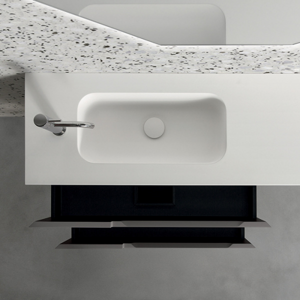 OASIS PROFILO Тумба под раковину 850х380х540 мм, подвесная, 2 ящика левых, цвет Cemento matt 