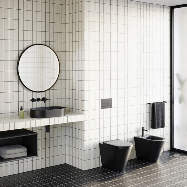 Catalano Zero Раковина настольная 60х35 см, без отв. под смеситель, покрытие Cataglaze+, цвет черный матовый 