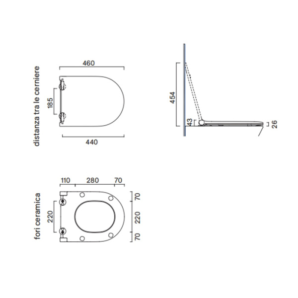 Catalano SFERA-ZERO Сиденье SLIM с микролифтом, цвет черный матовый 