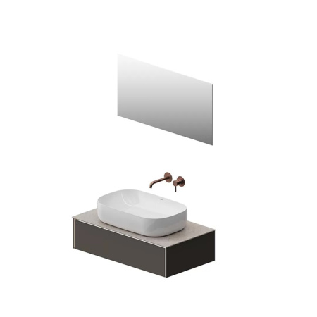 Kerama Marazzi Тумба MAGICA подвесная 90, 1 ящик, вечерний серый матовый 