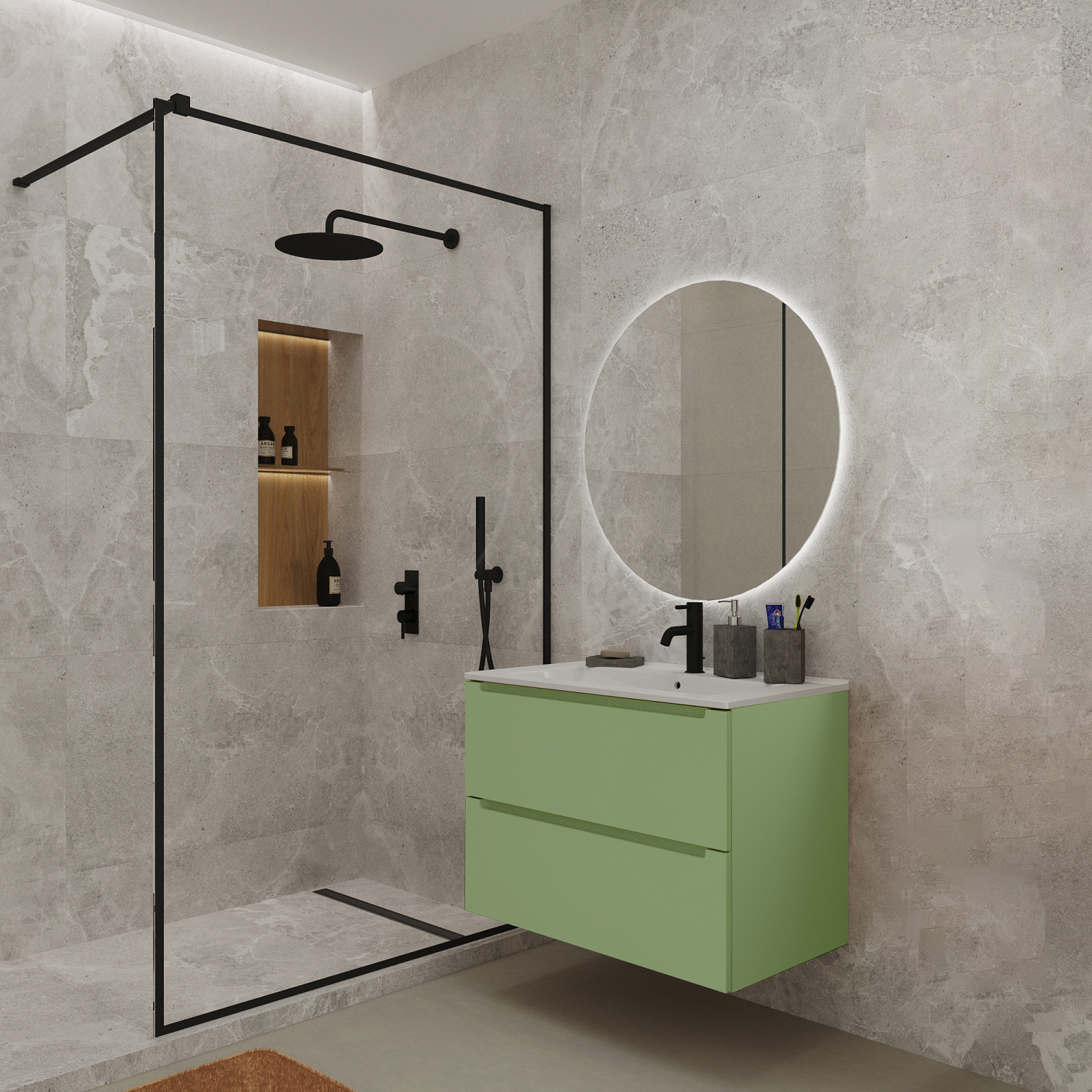 Тумба под раковину/столешницу Дион, Фисташковый 100