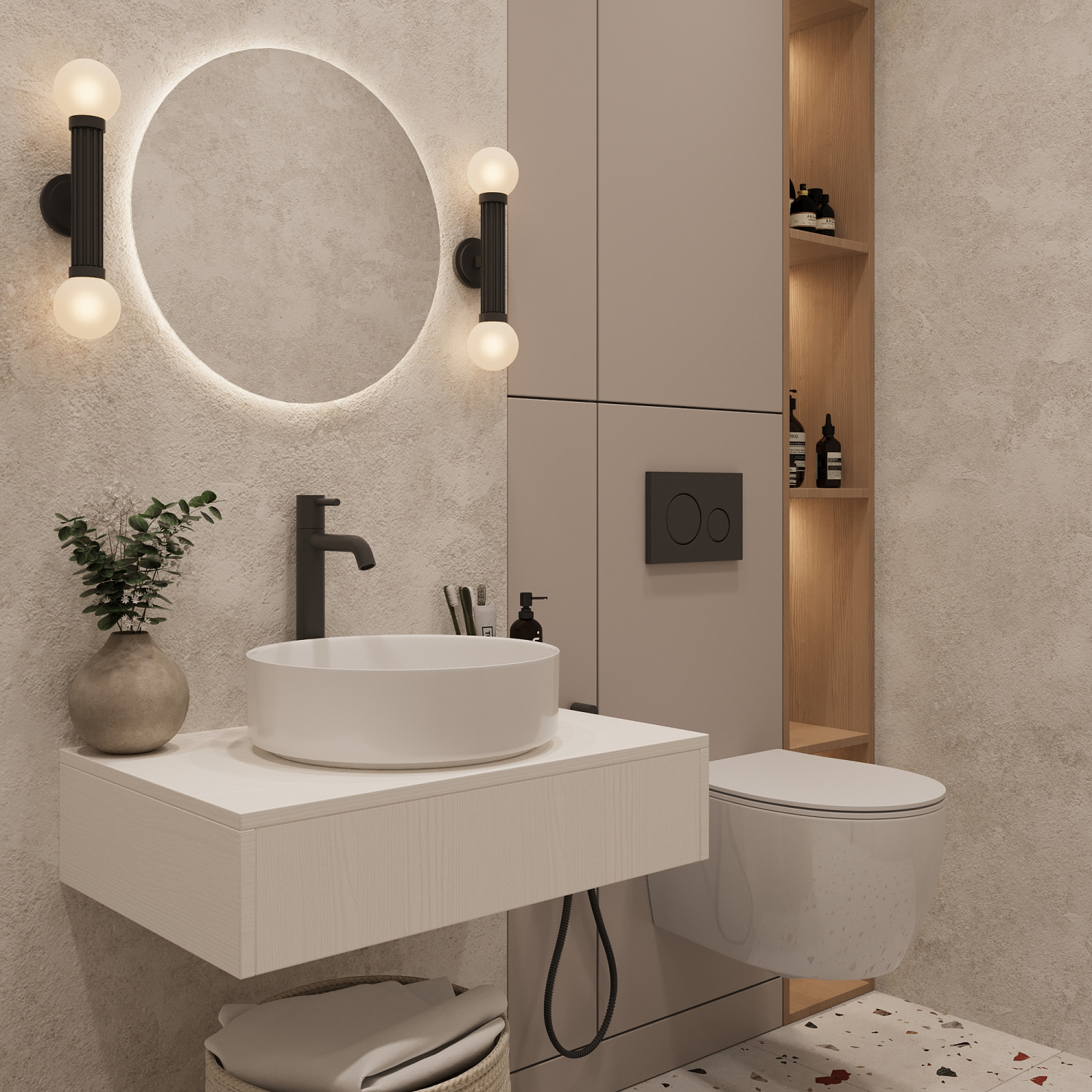 Раковина накладная Oliveeka 9514A на столешницу 305 х 305 белая