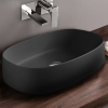 ARTCERAM COGNAC Раковина настольная 55x35 см, цвет матовый черный, Saniglaze