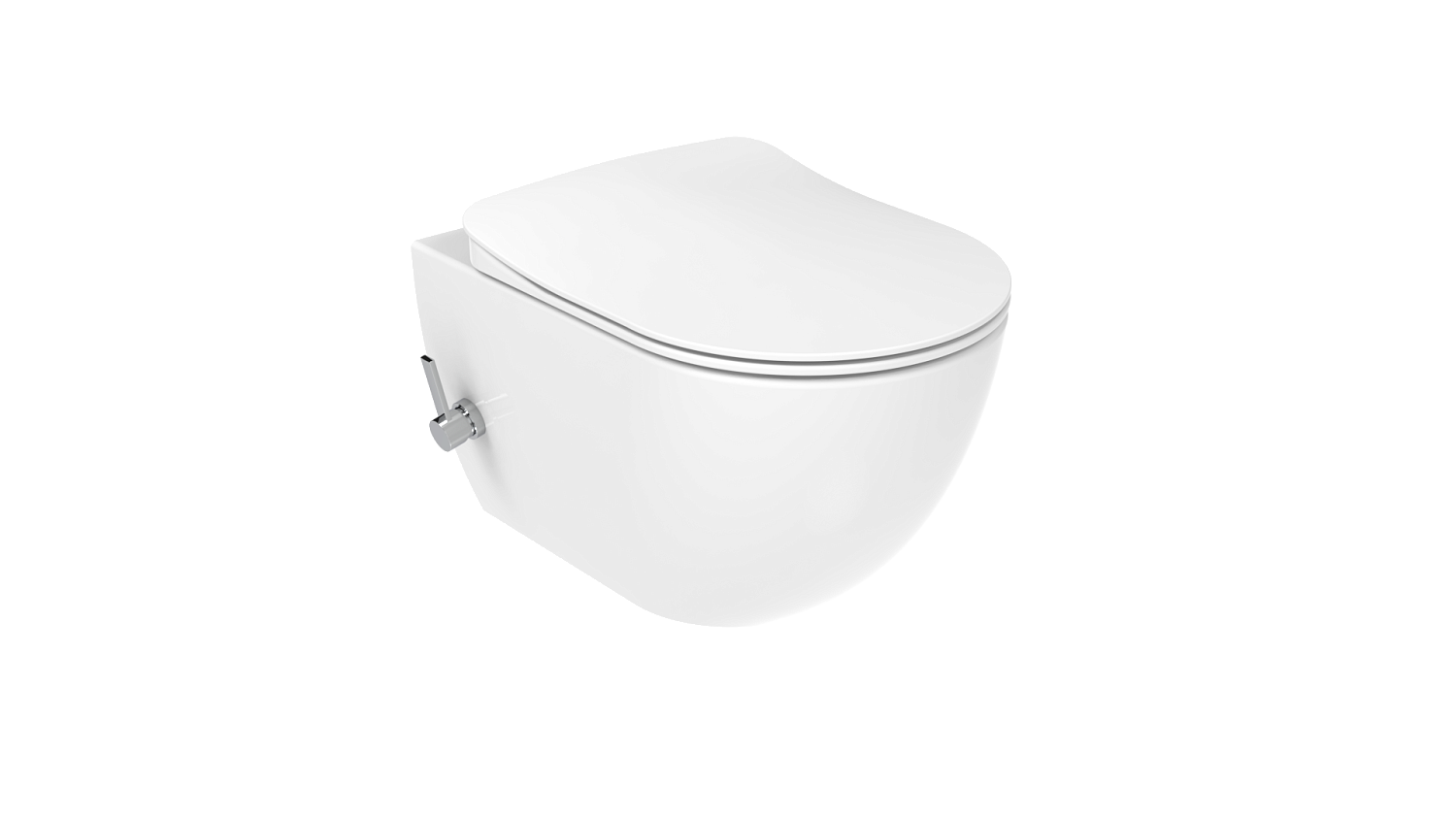 CREAVIT FREE Унитаз подвесной безободковый с биде смесит хол/гор FE322.00500