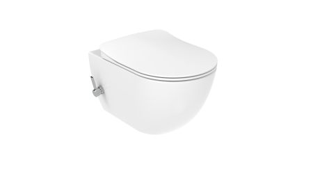 CREAVIT FREE Унитаз подвесной безободковый с биде смесит хол/гор FE322.00500 