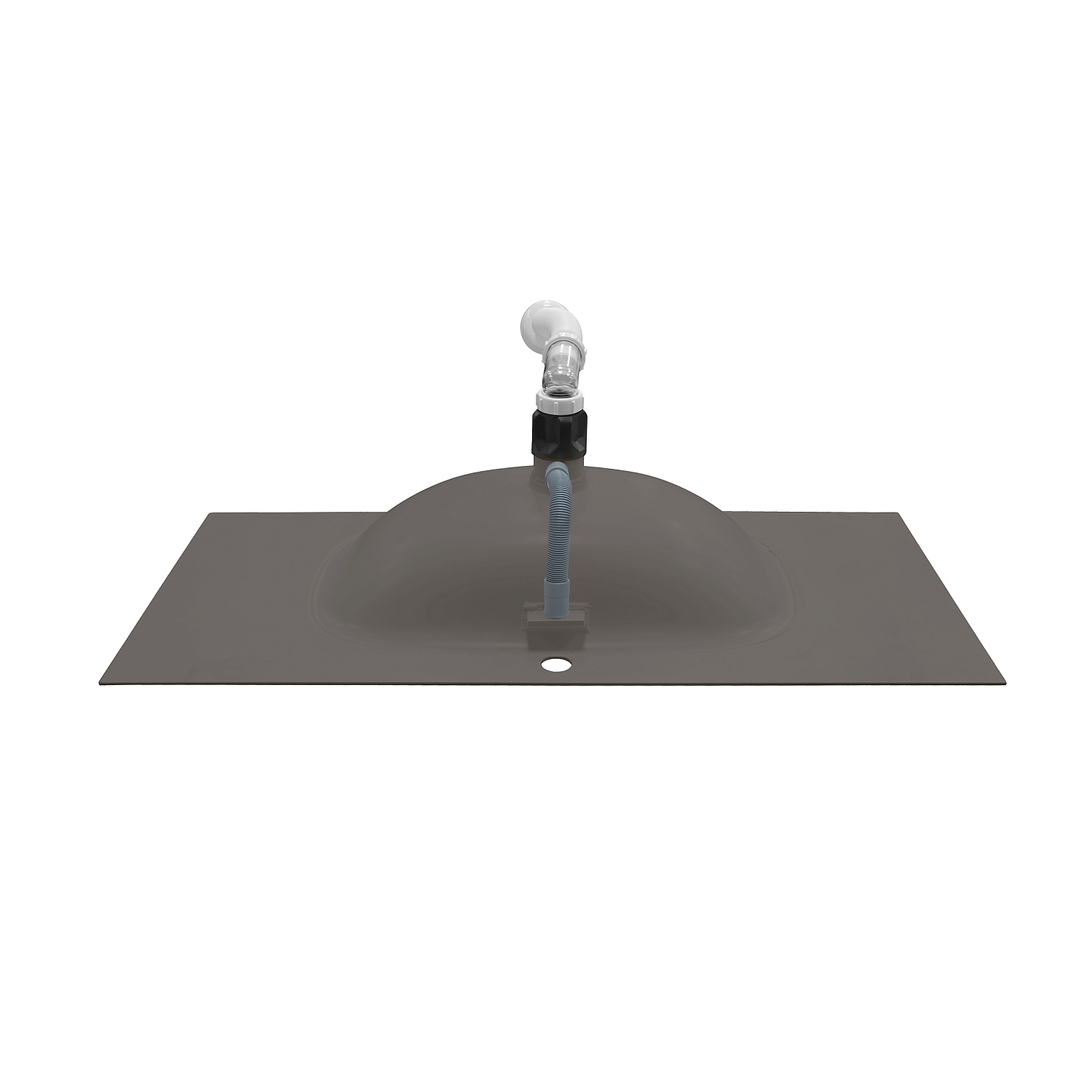 Раковина накладная алюминиевая M115B100 темный коричневый