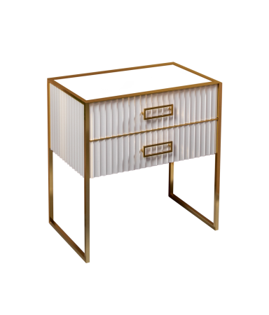 Тумба MONACO 80см  h84см  белая глянец  +  золото   под раковину моноблок 