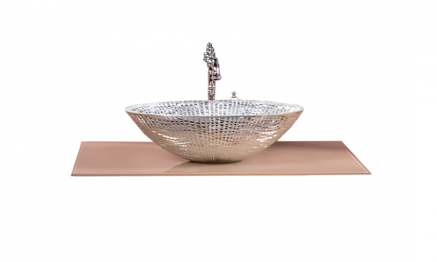 Столешница стекло 80см прямая CAPPUCINO