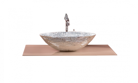 Столешница стекло 80см прямая CAPPUCINO 