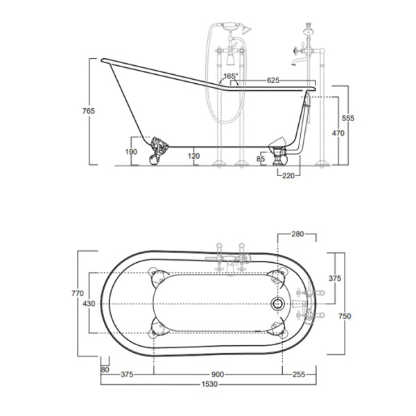 Simas Сифон для ванн 30100/30101, цвет хром 