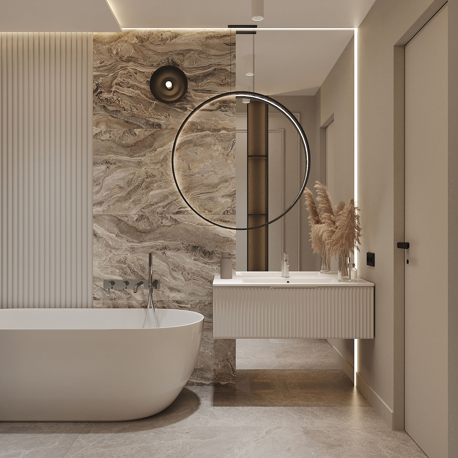 Тумба под раковину/столешницу Кито, Флавио Белый РЕТ 100