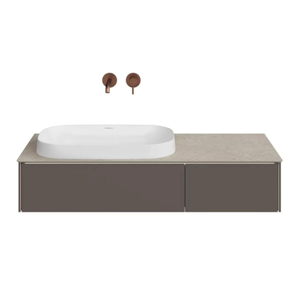 Kerama Marazzi Тумба MAGICA подвесная 120, 2 ящика, вечерний серый матовый 