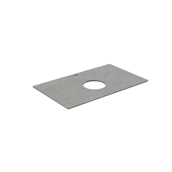 Kerama Marazzi Столешница из керамогранита для накладных раковин Фондамента 80, серая 