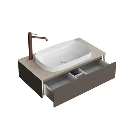 Kerama Marazzi Тумба MAGICA подвесная 90, 1 ящик, вечерний серый матовый 