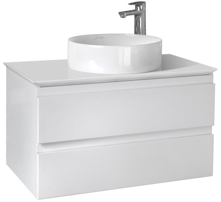 EB2083-J51 Тумба со столешницей и с подсветкой для накладной раковины, 80 см, цвет матовый белый 