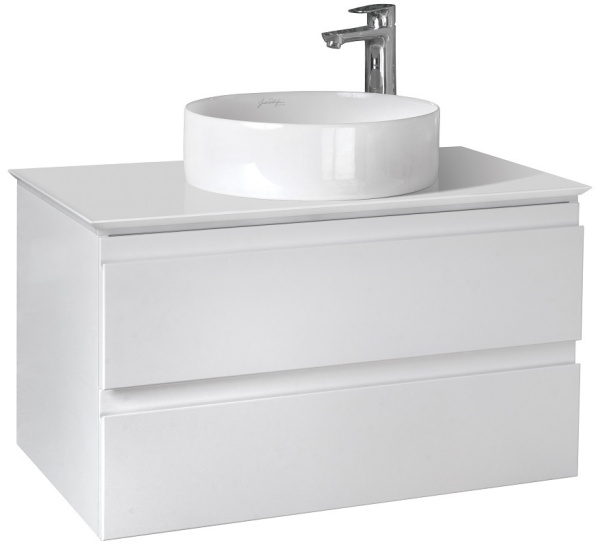 EB2083-J51 Тумба со столешницей и с подсветкой для накладной раковины, 80 см, цвет матовый белый 