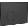 TECEspring Панель смыва плоская,из пластиковая,с круглыми кнопками, Черный матовый 