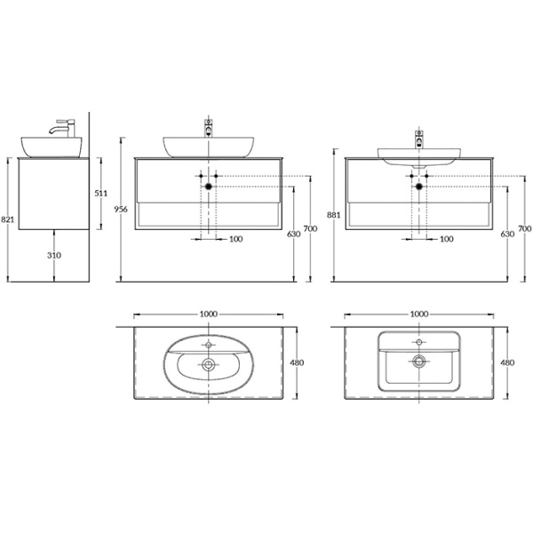Kerama Marazzi Тумба PLAZA Modern подвесная 100 белый 1 ящик + полка 