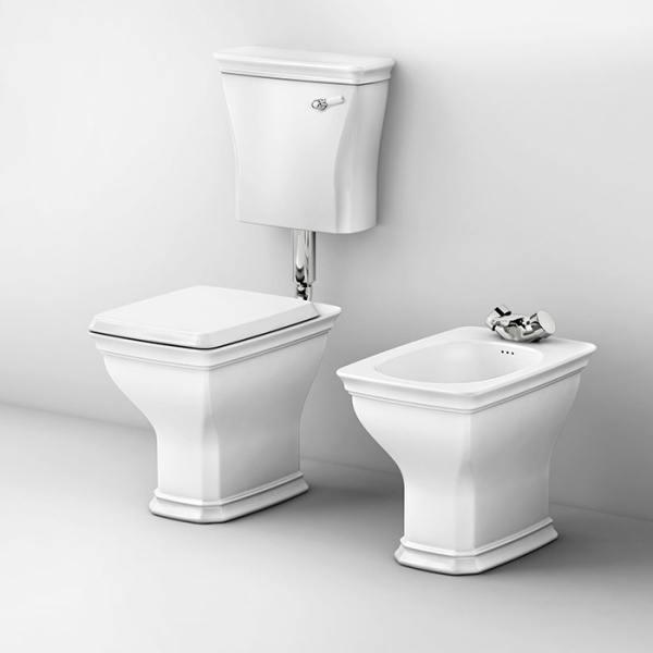 Artceram CIVITAS  Биде напольное  36х54 см, с 1 отв под смес, цвет белый (крепится на силикон) 