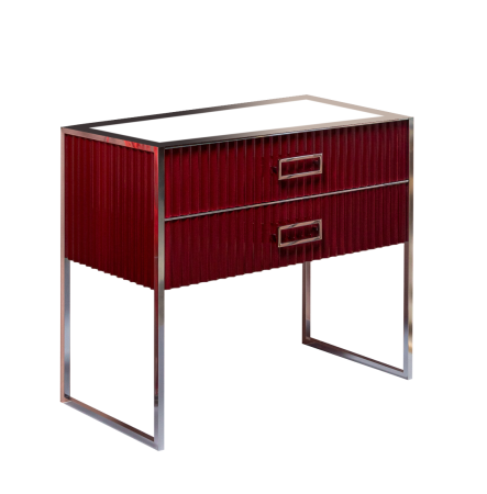 Тумба MONACO 100см  h84см  бордо глянец  +  хром   под раковину моноблок 