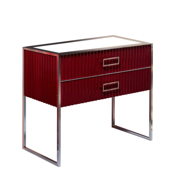 Тумба MONACO 100см  h84см  бордо глянец  +  хром   под раковину моноблок 