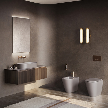 Catalano Zero Раковина настольная. Без перелива. 70x35 h12см, без отв. под смеситель, покрытие Cataglaze+, цвет Tortora Satinato 