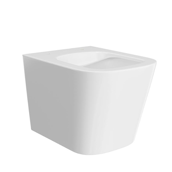 Kerama Marazzi Унитаз CUBO подвесной безободковый с крепежом и сиденьем, быстросъемным с softclose, белый глянцевый 