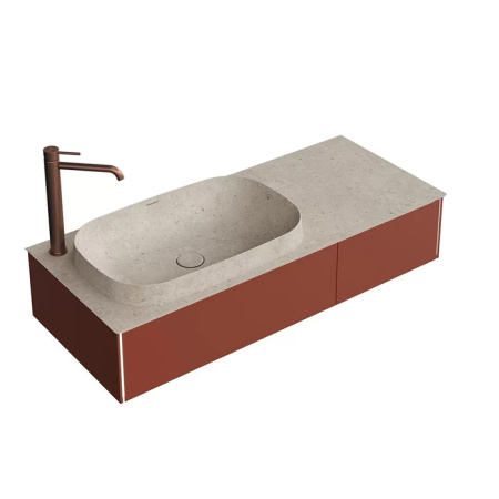 Kerama Marazzi Тумба MAGICA подвесная 120, 2 ящика, венецианский красный матовый 