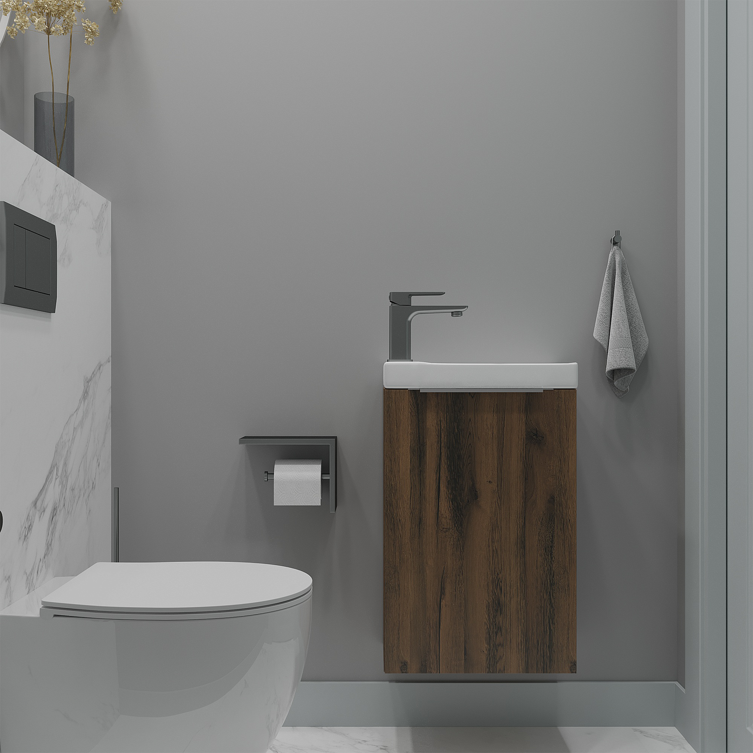 Тумба под раковину/столешницу Монови Слим, Аттик 40