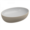 Раковина накладная биколор 55x42 см GSG Ceramic Design Easy EALAVOV55BI000/034, White/Sabbia Matt