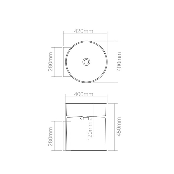 DEA DESIGN Washbasins Раковина напольная 40x42xh45 см, материал: Solid Surface искуственный камень, цвет: Black №16 