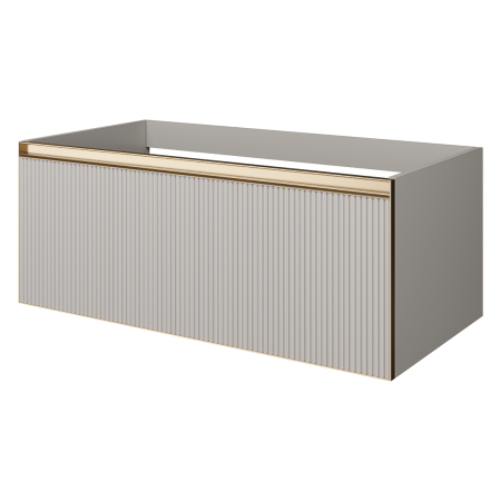 QUATRO 1 100CM  тумба рифл CASHMERE FUGA профиль MATT GOLD 