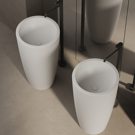 DEA DESIGN Washbasins Раковина напольная 50x50xh90 см, материал: Solid Surface искуственный камень, цвет: White №18 