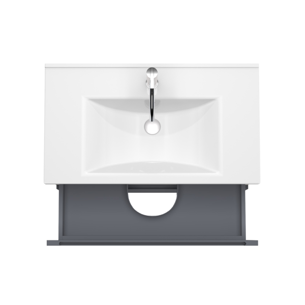 Тумба под раковину/столешницу/столешницу/столешницу/столешницу Дион, Графит мат/Дуб 100 