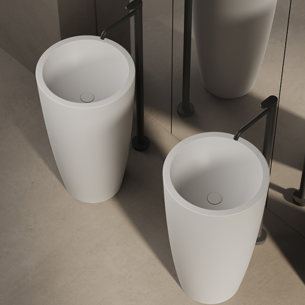 DEA DESIGN Washbasins Раковина напольная 50x50xh90 см, материал: Solid Surface искуственный камень, цвет: White №18 