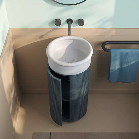 Artceram OPERA Тумба напольная под раковину  Ø40 H 72 см , 1 дверка,цвет peacock 