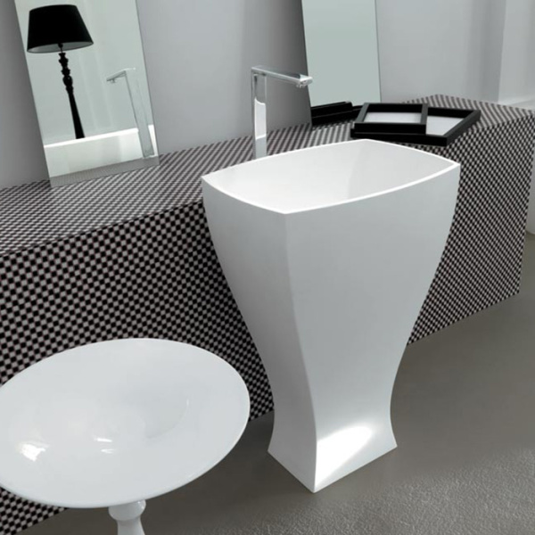 Artceram JAZZ Livingtec раковина отдельно стоящая с сифоном, 60х48х85см, цвет белый глянцевый В АМ ГРУПП НА СКЛАДЕ 1ШТ БРАКОВАННАЯ 