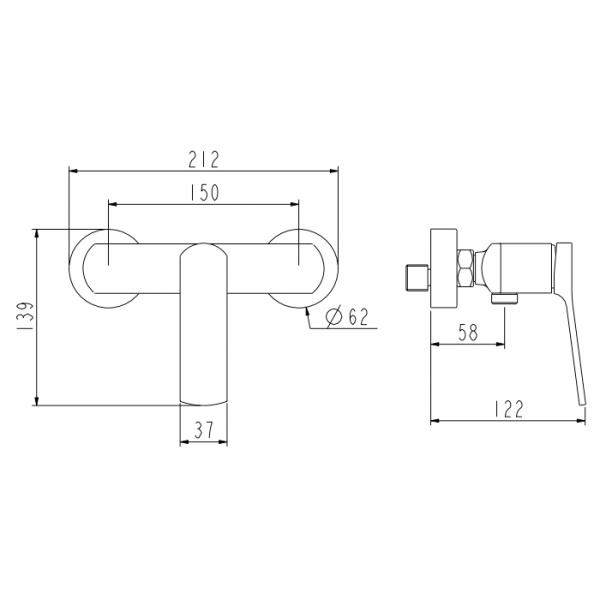 NEMO NM-1341-CR Смеситель для душа CHROME (ХРОМ) 