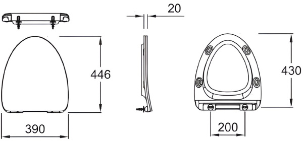 E20069-00 сиденье для унитаза NOUVELLE VAGUE дюропласт, микролифт, быстросъемное, тонкое (белый) 