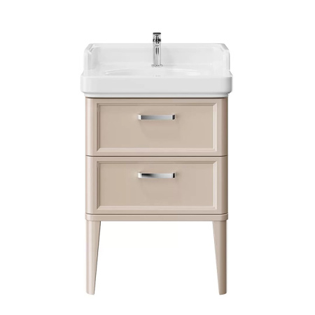 Kerama Marazzi Тумба POMPEI напольная с 2 ящиками 60, камео бежевый глянцевый (замена PO.N.60.2\CAM) 