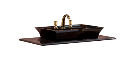 Столешница мрамор 101см  Black Toros  под LV-6 чашу 